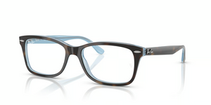 5883 - Havana On Light Blue with Clear Lenses