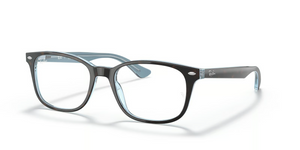 5883 - Havana On Light Blue with Clear Lenses
