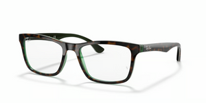 5974 - Havana On Transparent Green with Clear Lenses