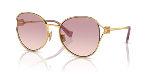 5AK06S - Gold with Brown Gradient Violet Lenses
