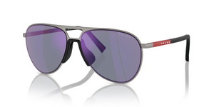 5AV10J - Gunmetal with Dark Blue Mirror Violet Lenses