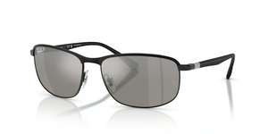 186/5J - Black On Black with Polarized Mirror Silver Lenses