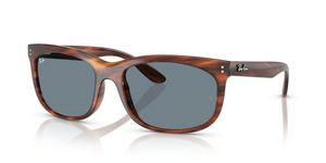 954/62 - Striped Havana with Blue Lenses