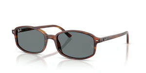 954/62 - Striped Havana with Blue Lenses