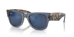 6638O4 - Transparent Dark Blue with Blue Lenses