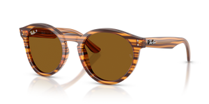 679183 - Striped Havana with Polarized Dark Brown Lenses