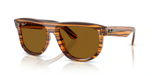 679183 - Striped Havana with Polarized Dark Brown Lenses