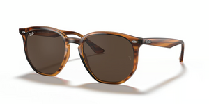 820/73 - Striped Red Havana with Dark Brown Lenses