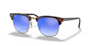 990/7Q - Red Havana with Blue Flash Lenses