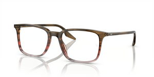 8251 - Striped Brown & Red with Clear Lenses