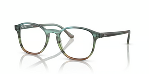 8252 - Striped Blue & Green with Clear Lenses