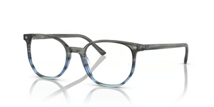 8254 - Striped Grey & Blue with Clear Lenses