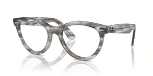 8361 - Striped Transparent Blue with Clear Lenses