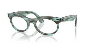 8362 - Striped Transparent Green with Clear Lenses