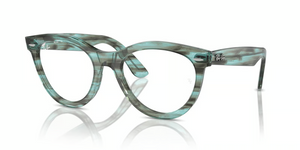 8362 - Striped Transparent Green with Clear Lenses