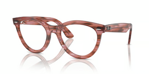 8363 - Striped Transparent Pink with Clear Lenses