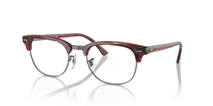 8376 - Striped Red with Clear Lenses