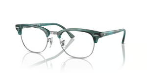 8377 - Striped Green with Clear Lenses