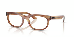 8399 - Striped Brown with Clear Lenses