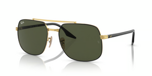 900031 - Black On Gold with Green Lenses