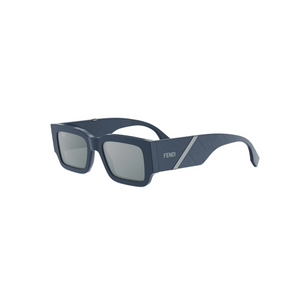 90C - Shiny Blue with Silver Mirror Lenses