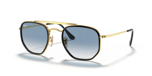 91673F - Arista Gold with Light Blue Gradient Lenses