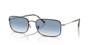 92703F - Havana On Gunmetal with Clear Gradient Blue Lenses