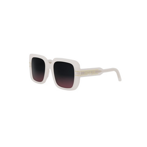 95AD - Shiny Ivory with Gradient Brown Lenses