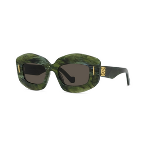 96E - Shiny Green with Brown Lenses