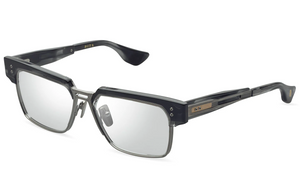 DTX410-A-02  Antique Silver - Midnight Black Swirl with Clear Lenses