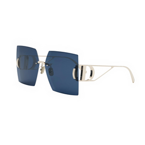 B0B0 - Shiny Light Nickeltin with Blue Lenses