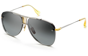 DRX-2082-A-SLV-GLD-62-Z Black Palladium/Yellow Gold with Grey Gradient Lenses
