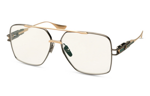 DTX159-A-03 Black Rhodium - Brushed White Gold with Clear Lenses