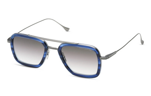 7806-T-BLU-SIL-52 Blue Swirl - Antique Silver with Grey to Clear Gradient Lenses