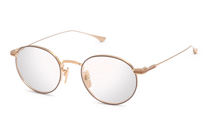 DTX168-A-02 Brushed White Gold - Mahogany with Clear Lenses