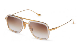 7806-L-CLR-GLD-52 Clear Crystal - Yellow Gold with Brown to Clear Gradient Lenses