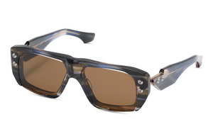 DTS466-A-03 Cosmic Pollution - Brushed White Gold with Brown Lenses