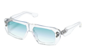 DTS466-A-02 Crystal Clear - Antique Silver with Turquoise to Clear Gradient Lenses