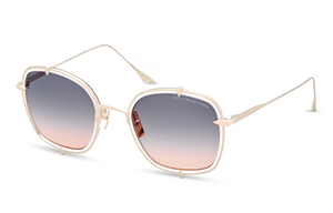 DTS442-A-04  Crystal Clear - White Gold with Dark Grey to Peach Gradient Lenses