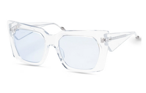 DTS430-A-02  Crystal Clear with Lavendar Blue Lenses