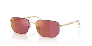 001/D0 - Arista Gold with Dark Violet Mirror Red Lenses