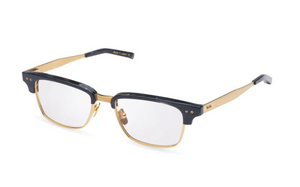 DRX-2064-G-GRY-GLD-55 Dark Grey Swirl - Yellow Gold with Clear Lenses