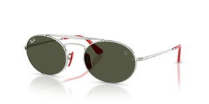 F00731 - Silver with Green Lenses