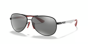 F0096G - Black with Grey Mirror Silver Lenses