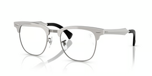 F106 - Brushed Silver On Gunmetal with Clear Lenses