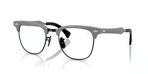 F108 - Brushed Grey On Black with Clear Lenses