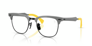 F109 - Brushed Grey On Black with Clear Lenses