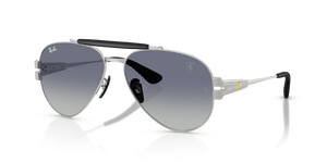 F1224L - Silver with Grey Gradient Blue Lenses