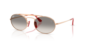 F13532 - Rose Gold with Clear Gradient Grey Lenses