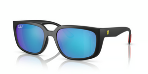 F602A1 - Black with Polarized Green Mirror Blue Lenses